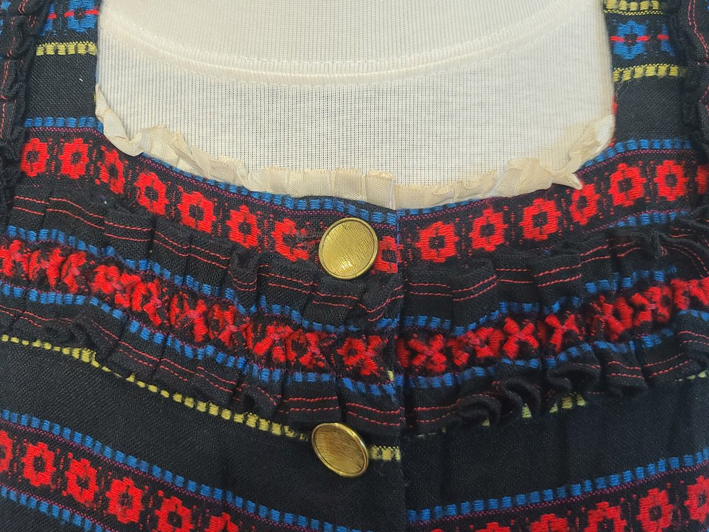 German Long Sleeve Stripe Print Dirndl Dress(B-36' W-30') — image 6