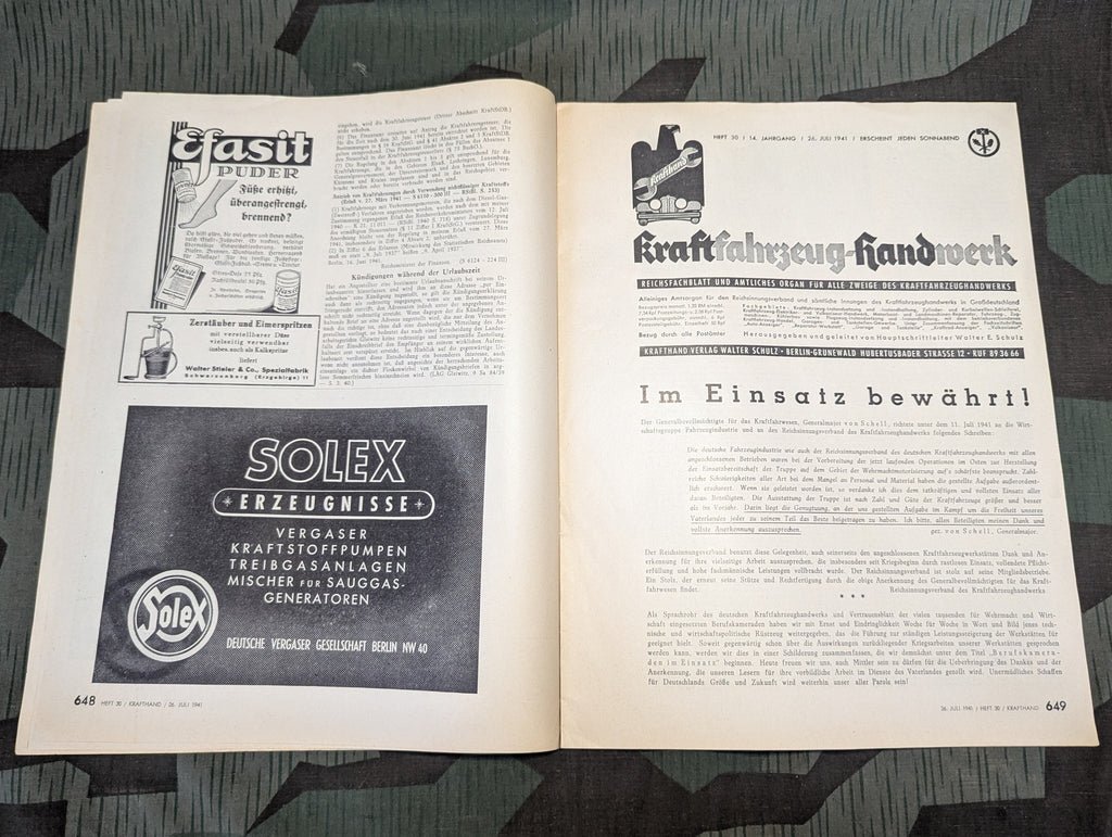 Kraftfahrzeug Handwerk Heft 30 - 26 Juli 1941 Krafthand — image 6