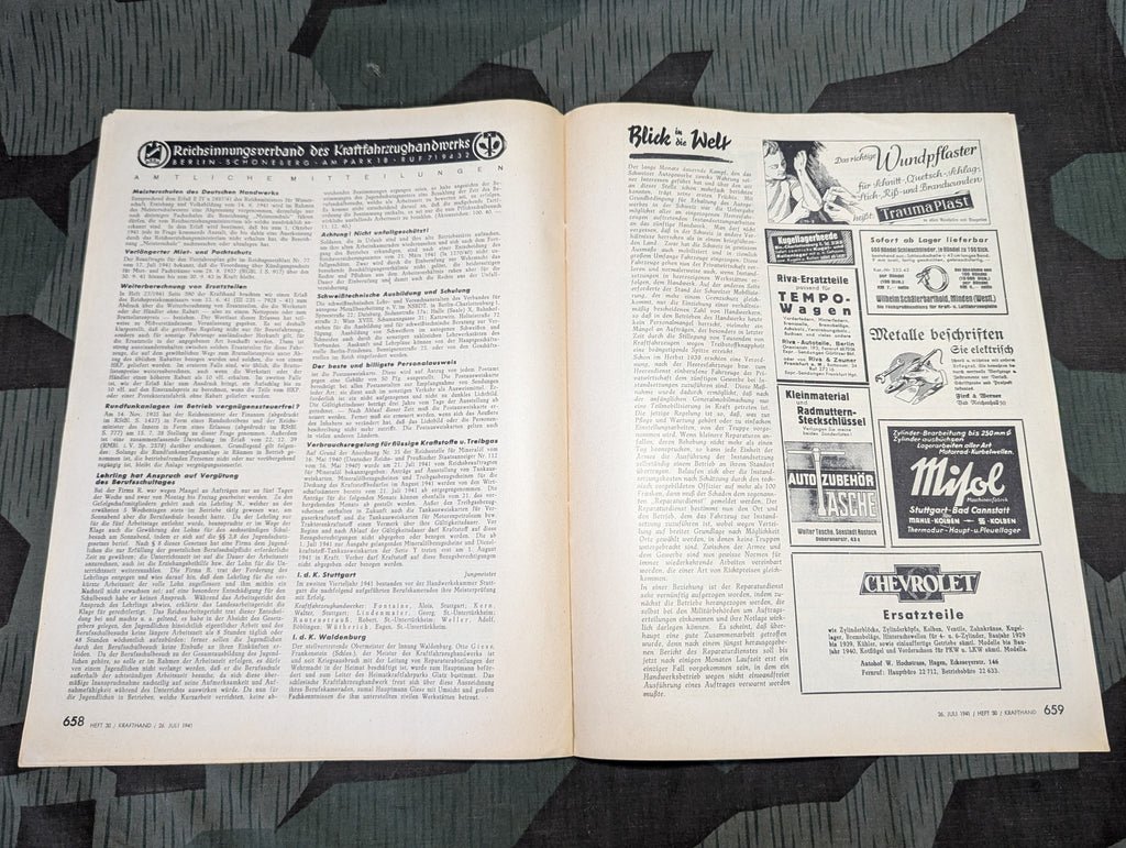 Kraftfahrzeug Handwerk Heft 30 - 26 Juli 1941 Krafthand — image 9