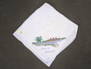 Queen of Bermuda Ship Hankie