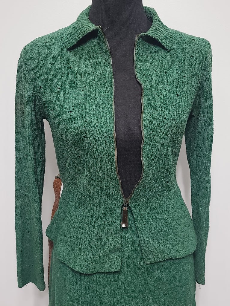 Green Knit Top and Skirt Set(B-36' W-26' H-36') — image 22