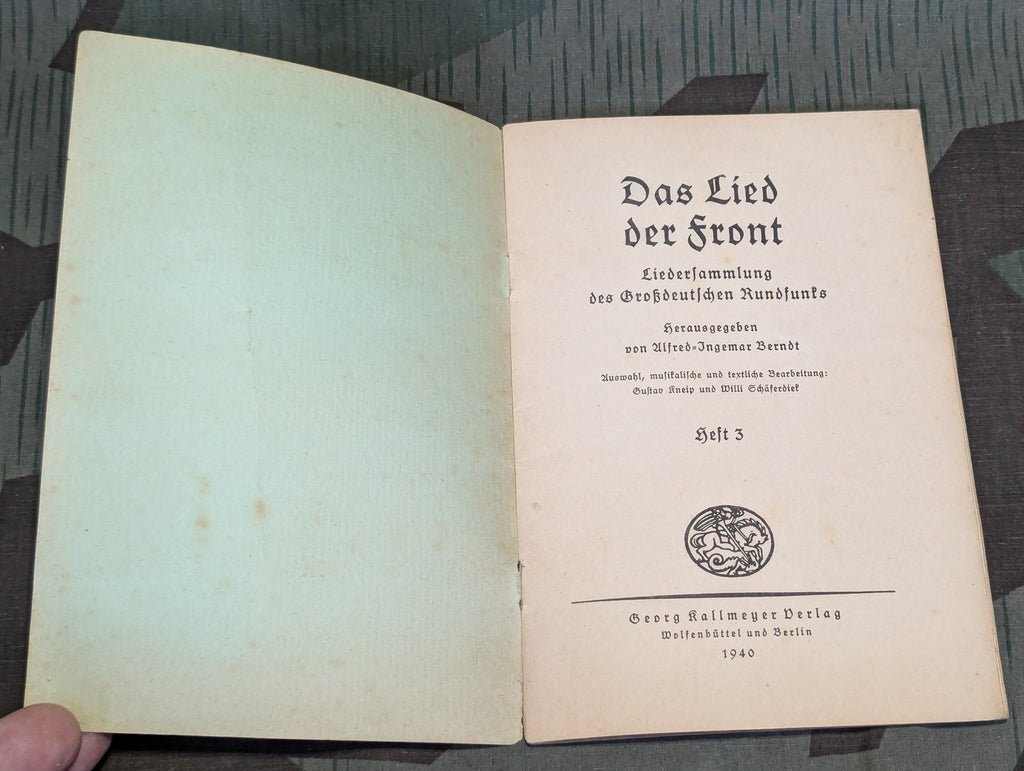 1940 Das Lied der Front Song Book Heft 3 — image 3