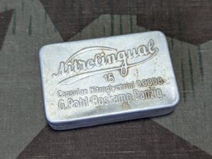Nitrolingual Aluminum Nitroglycerin Tablets Tin Danzig