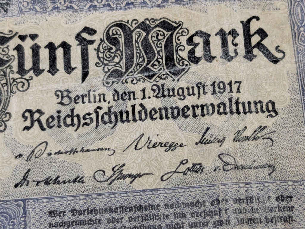 Lot of 2 x 1917 - 5 Mark Notes — image 4