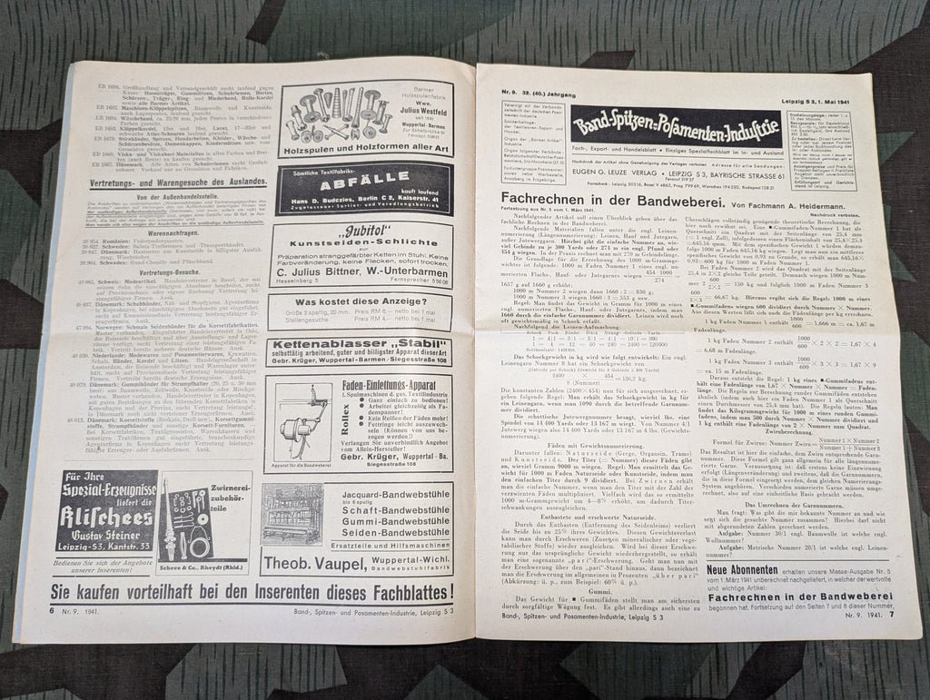 May 1941 Machinery Trade Journal Textile Industry — image 4