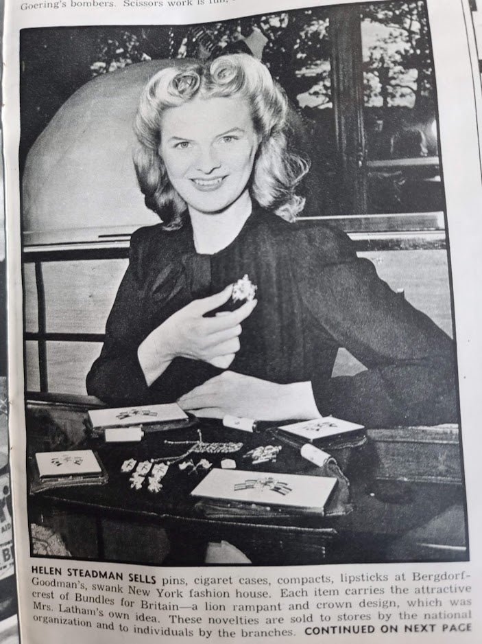 British War Relief Society Pin 'Dieu et mon Droit' — image 6