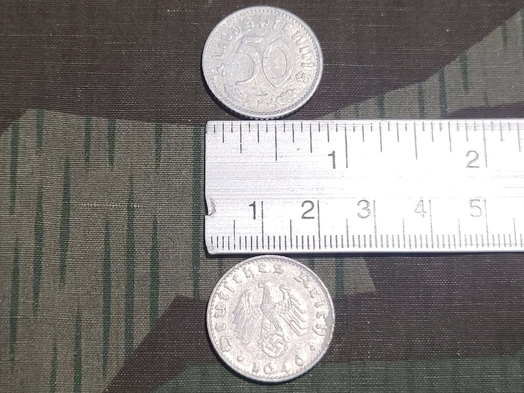 Lot of Two 50 Reichspfennig Coins — image 4
