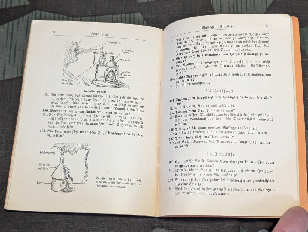 Wie Pflege Ich Kranke? First Aid Book 1940 3./Kr.Trsp.Abt. 572 — image 4