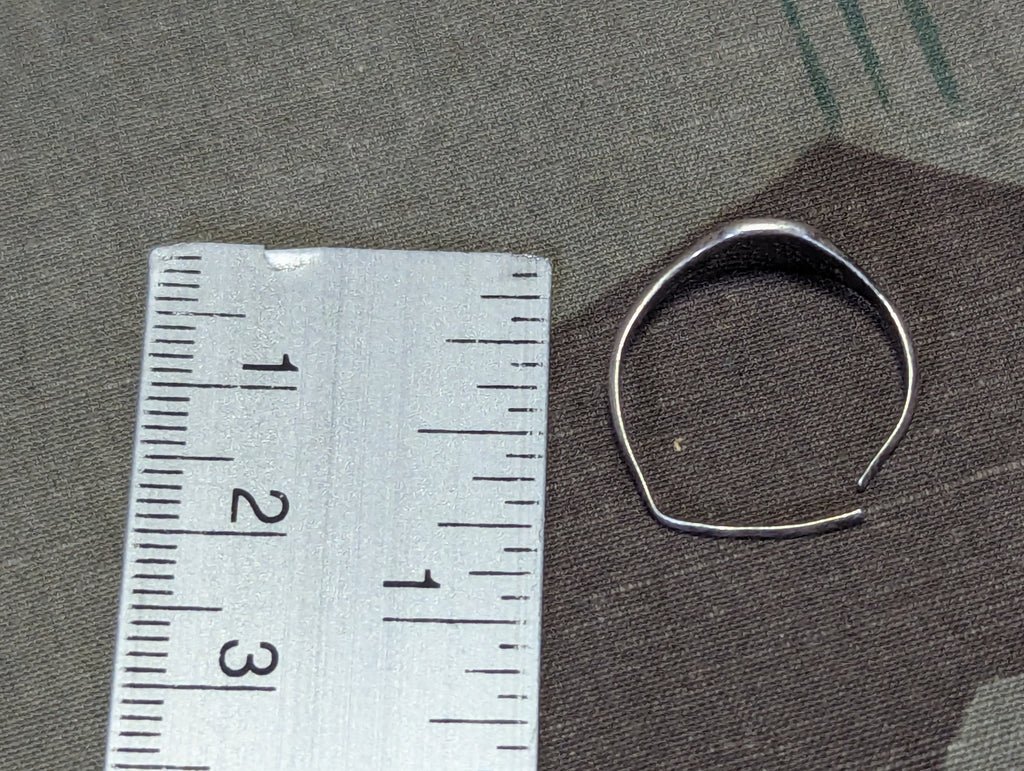 Silver Enamel Small German Ring AS-IS — image 2