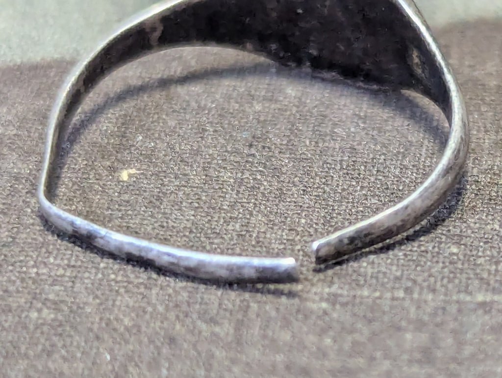 Silver Enamel Small German Ring AS-IS — image 3