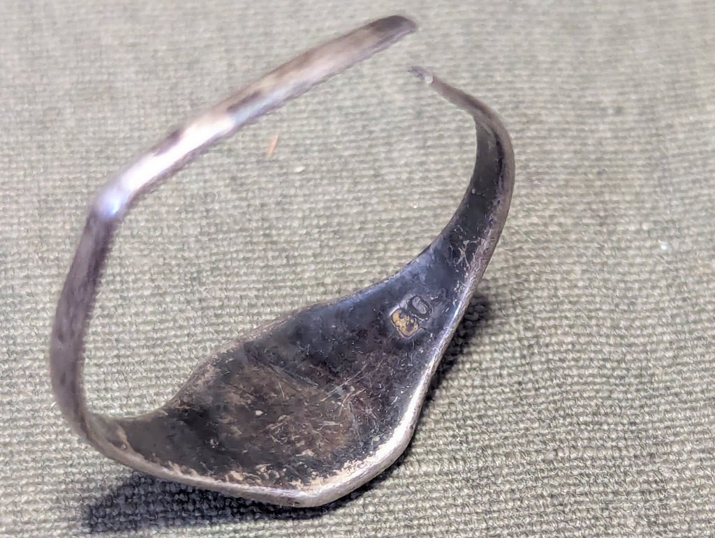 Silver Enamel Small German Ring AS-IS — image 4