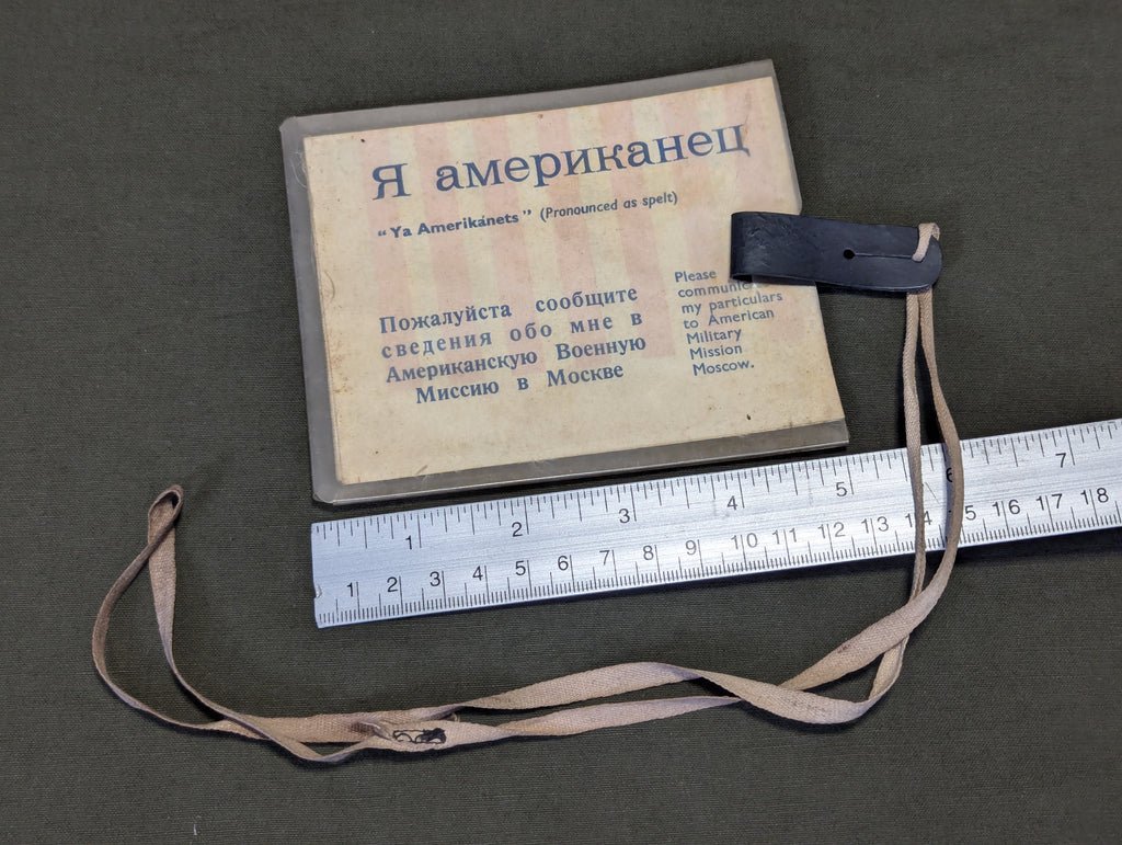 Original WWII USAAF Russian Blood Chit With Plastic Envelope — image 2