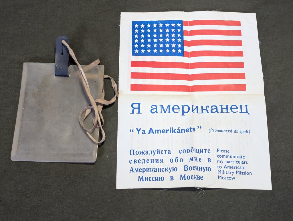 Original WWII USAAF Russian Blood Chit With Plastic Envelope — image 3
