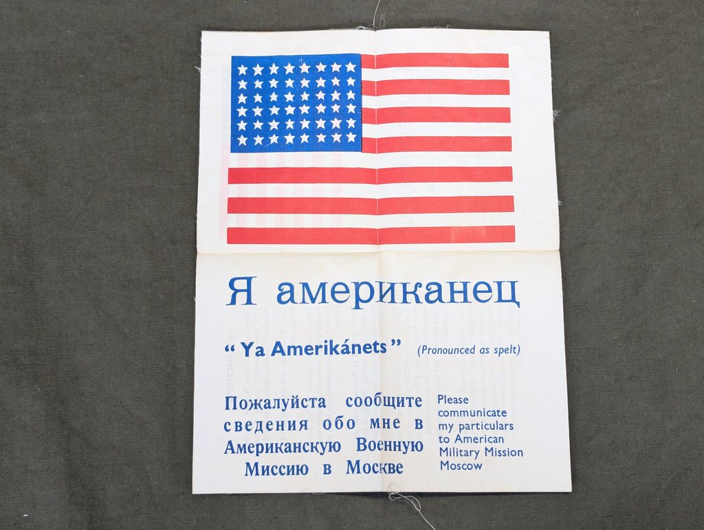 Original WWII USAAF Russian Blood Chit With Plastic Envelope — image 5
