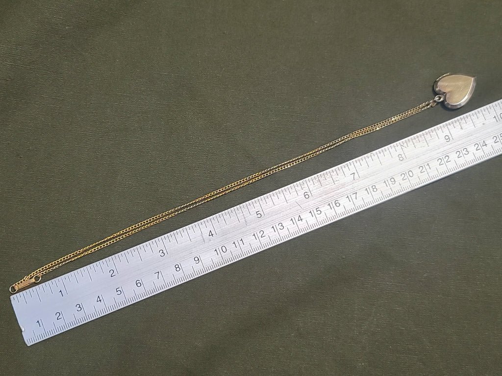 Marine Corps Sweetheart Heart Locket Necklace Mother of Pearl — image 8