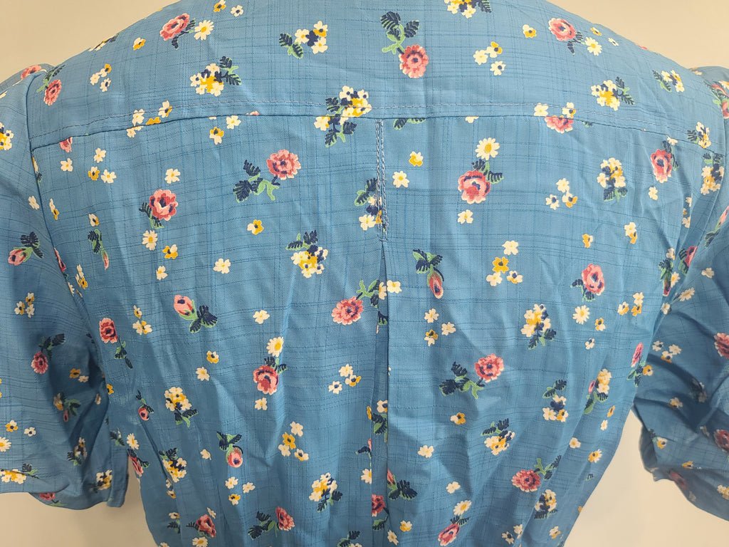 Blue Flower Print Dress and Belt(B-41' W-36' H-44') — image 14