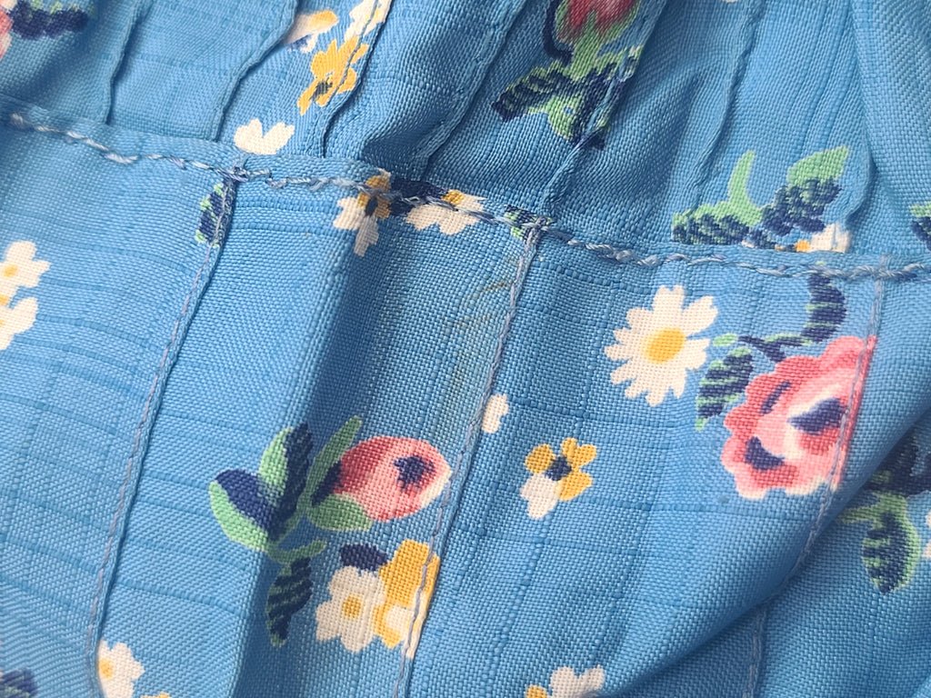 Blue Flower Print Dress and Belt(B-41' W-36' H-44') — image 20