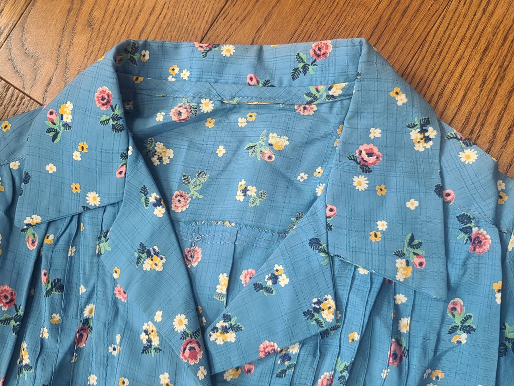 Blue Flower Print Dress and Belt(B-41' W-36' H-44') — image 21