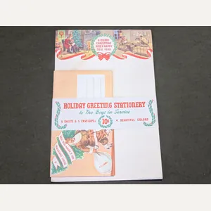 Original Holiday Greetings Stationary for the Boys in Service