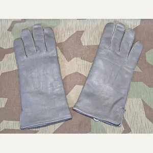 German Insulated Gray Leather Gloves 9 1/2