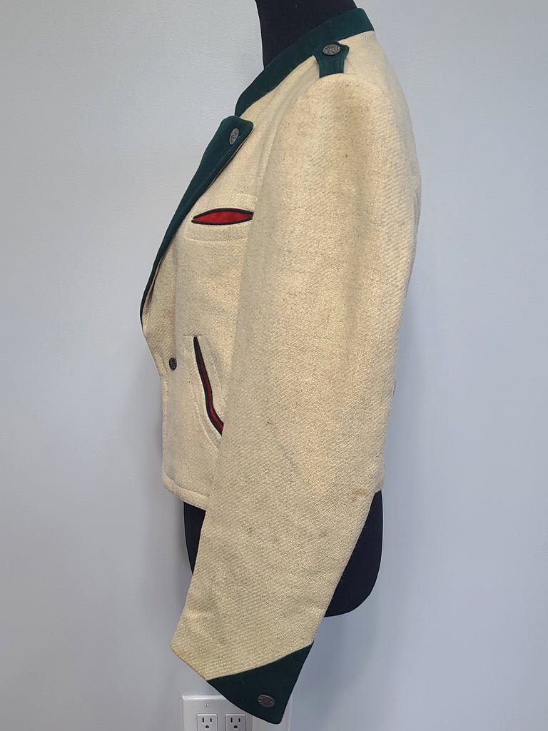 Off-White Trachten Jacket Edelweiss Buttons (40' Chest) — image 2