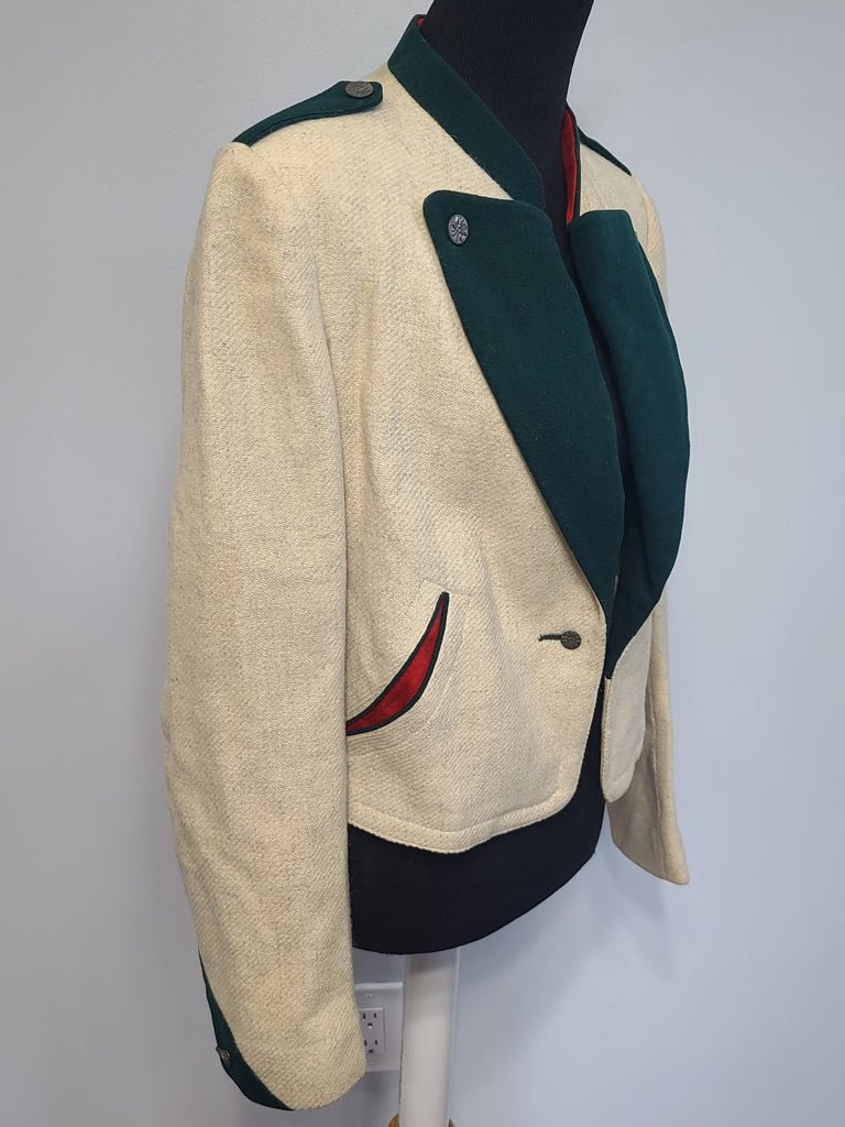 Off-White Trachten Jacket Edelweiss Buttons (40' Chest) — image 4