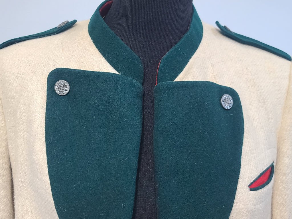 Off-White Trachten Jacket Edelweiss Buttons (40' Chest) — image 6