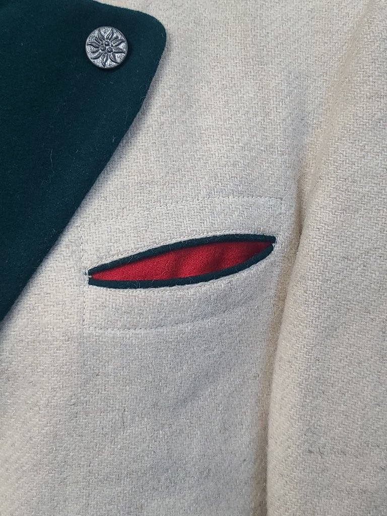 Off-White Trachten Jacket Edelweiss Buttons (40' Chest) — image 9