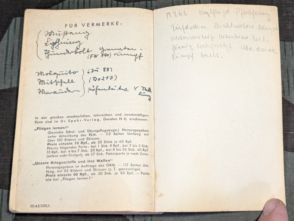 1943 Kriegsflugzeuge Aircraft Identification Book — image 4