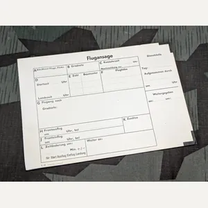 Original Blank Form Booklet for Luftwaffe Flight Records 1942