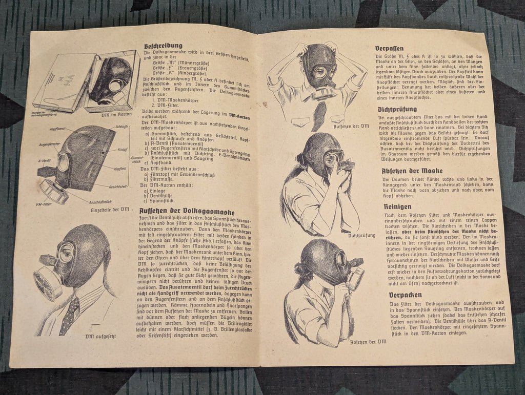 VM37 Volksgasmaske Luftschutz Gas Mask w/ Box — image 6
