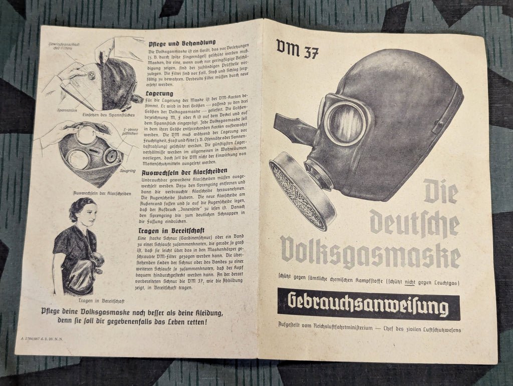 VM37 Volksgasmaske Luftschutz Gas Mask w/ Box — image 7