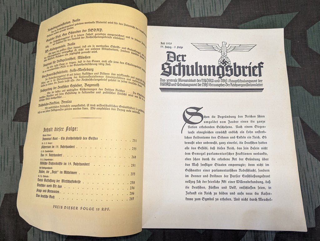 Der Schulungsbrief NSDAP Magazine July 1937 Anti-Liberalisten — image 4