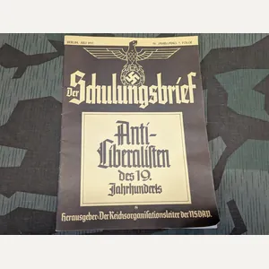 Der Schulungsbrief NSDAP Magazine July 1937 Anti-Liberalisten