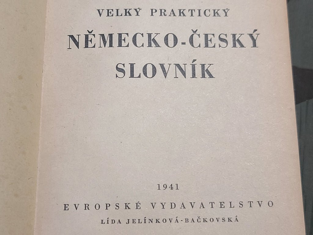 1941 Czech - German Dictionary — image 5