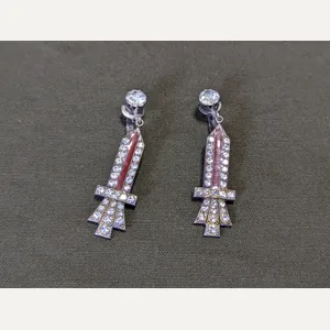 Art Deco Clip on Earrings