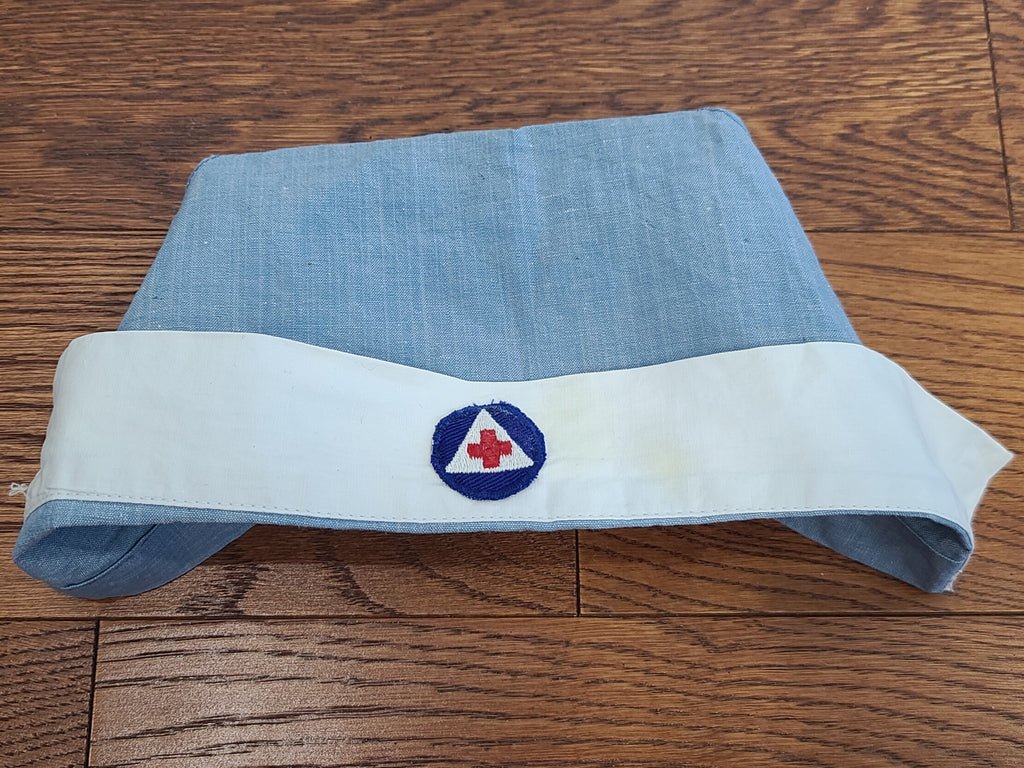 Nurse's Aide Coif Hat Red Cross / Civil Defense — image 8