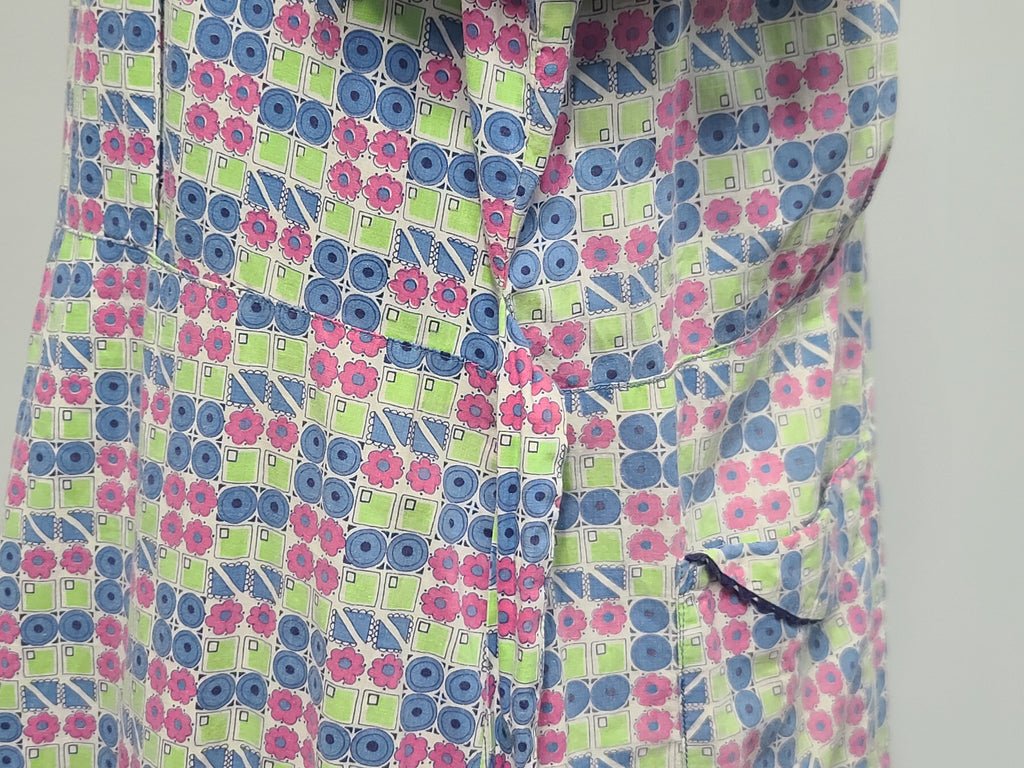 Colorful Print Button Down Dress(B-52' W-44.5' H-52') — image 11