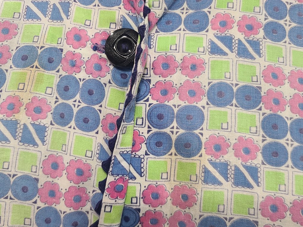 Colorful Print Button Down Dress(B-52' W-44.5' H-52') — image 6