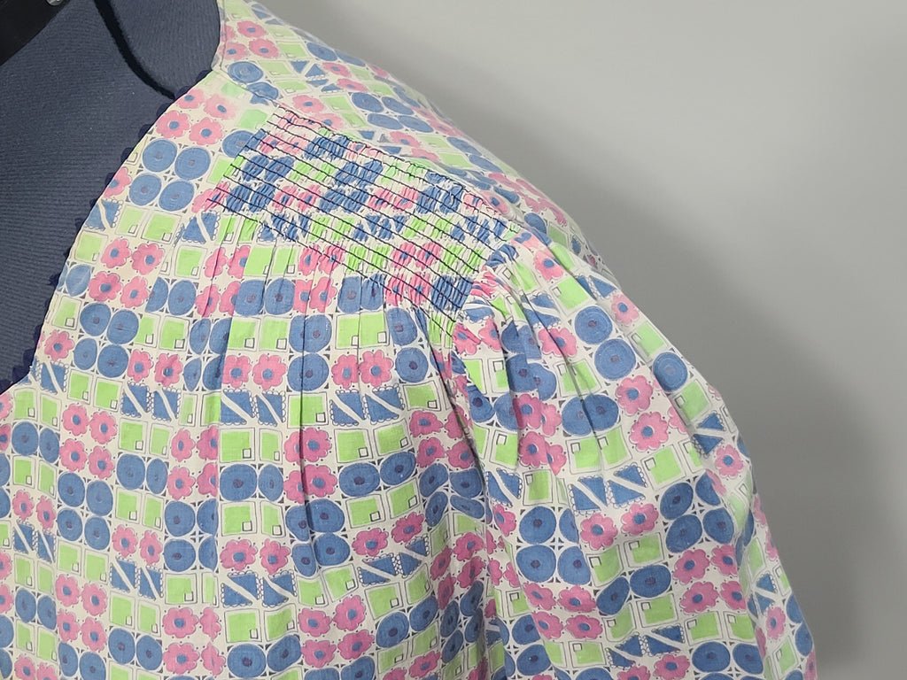Colorful Print Button Down Dress(B-52' W-44.5' H-52') — image 7