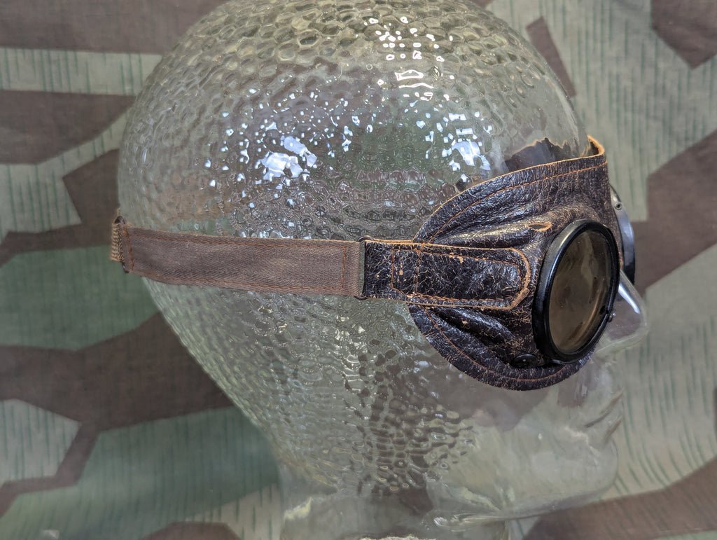 Original German Sun/Dust Leather Goggles — image 3
