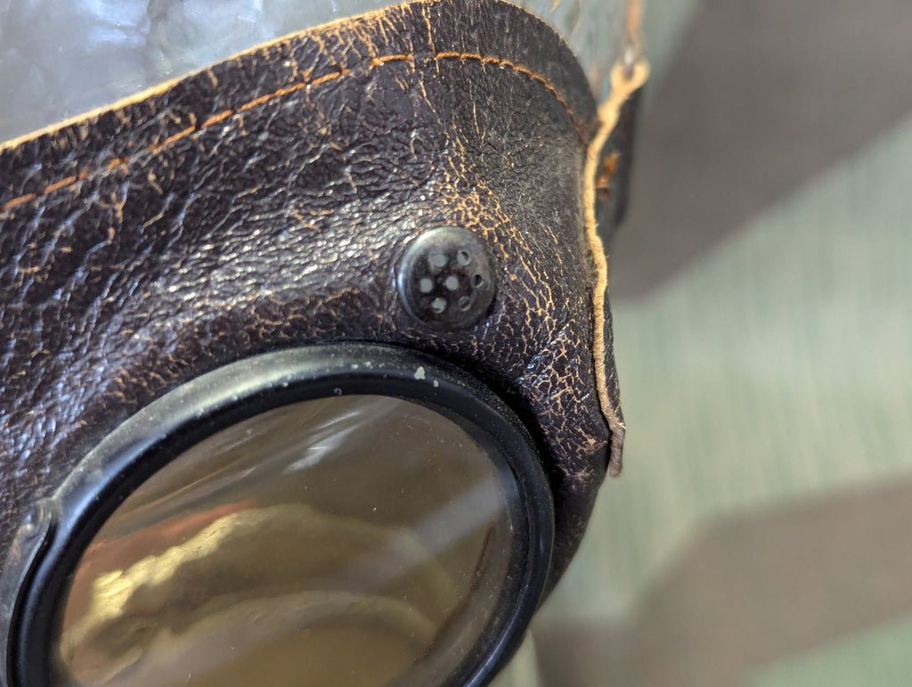 Original German Sun/Dust Leather Goggles — image 5