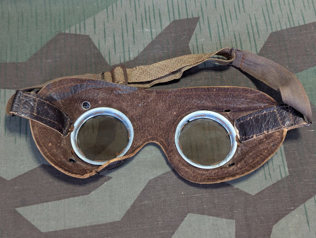 Original German Sun/Dust Leather Goggles — image 7