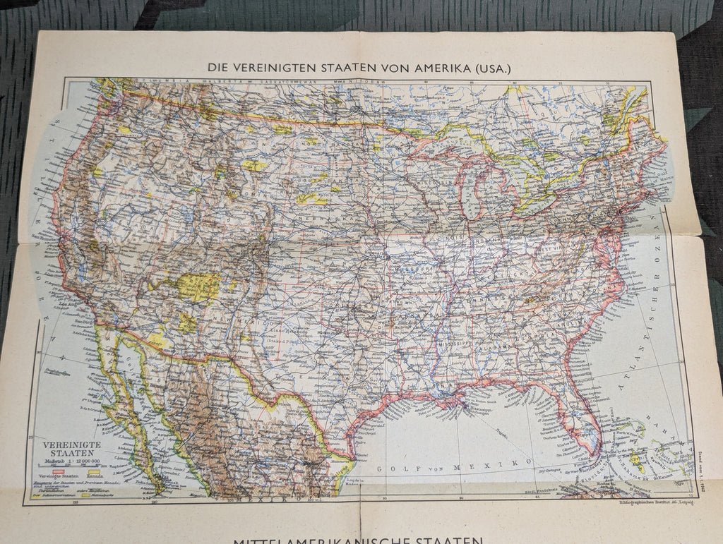 Schlag Nach über die Vereinigten Staaten von Amerika USA Map 1942 — image 4