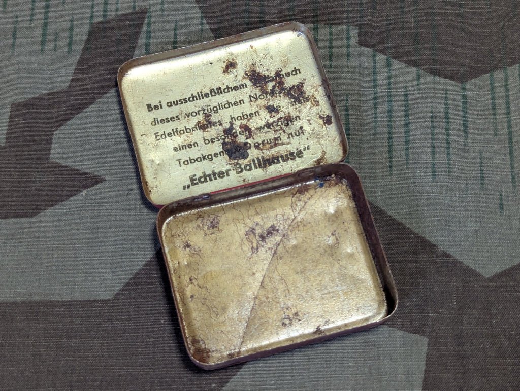 Ballhause Chewing Tobacco Tin Worn — image 3