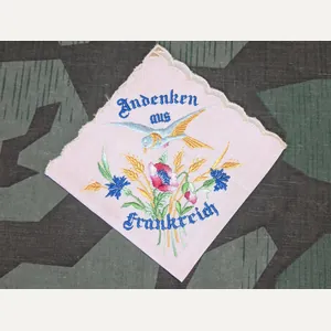 German Andenken aus Frankreich Souvenir Handkerchief