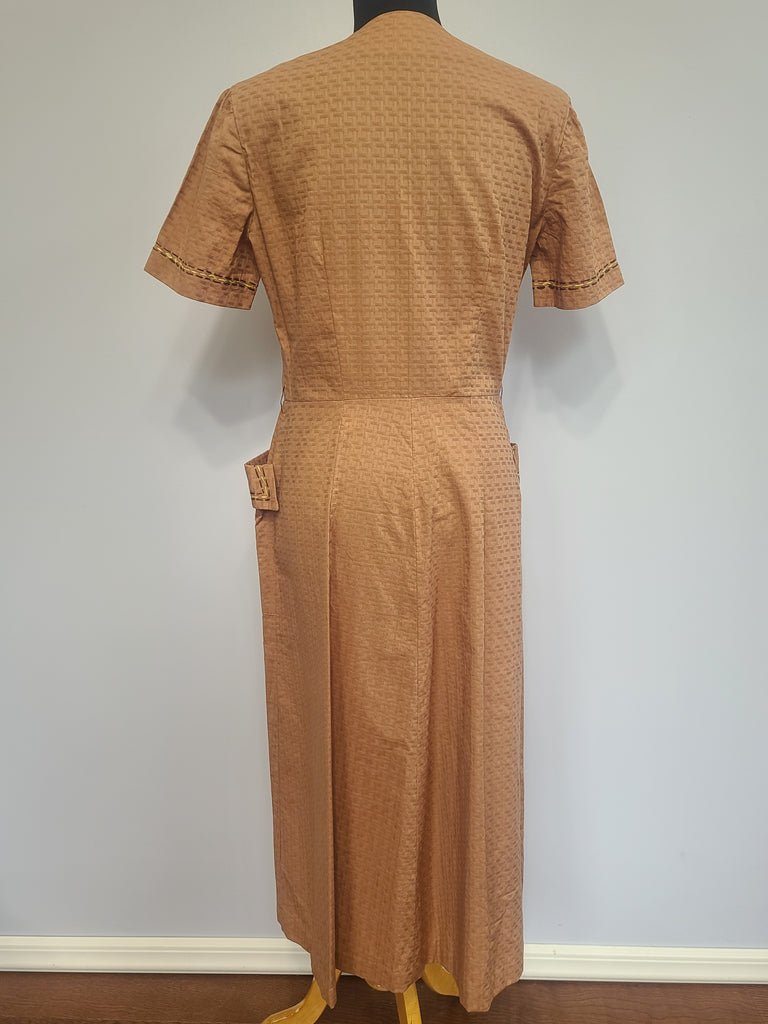 Brown Zipper Front Dress(B-40' W-31.5' H-40') — image 3