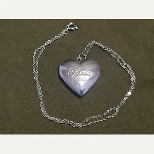 'I Love You' Heart Locket Necklace