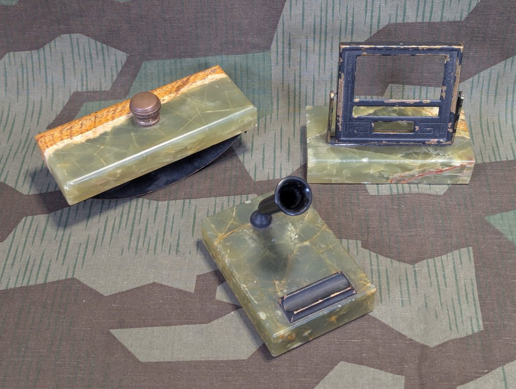 Green Marble Desk Set