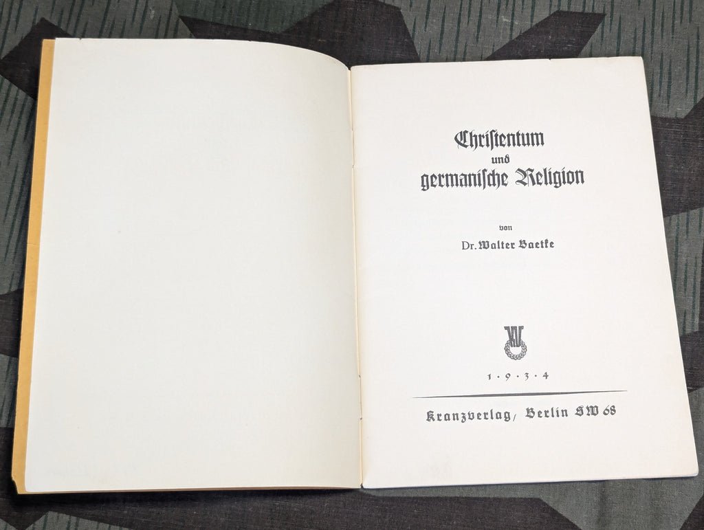 1934 Book Christentum und Germanische Religion — image 4